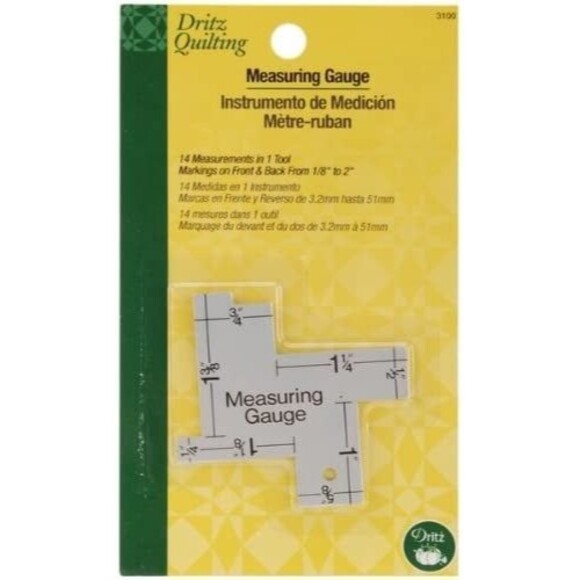 Dritz Quilting 14 In 1 Measuring Gauge - Picture 1 of 1